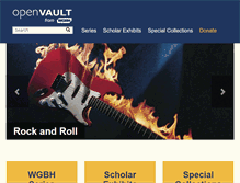 Tablet Screenshot of openvault.wgbh.org